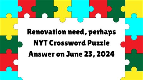 renovated crossword clue|renovate 6.